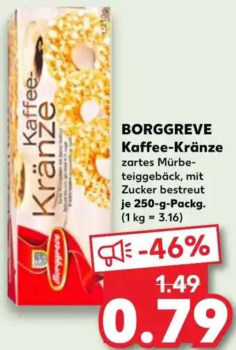 Kaufland BORGGREVE Kaffee-Kränze 250 g Packg. Angebot