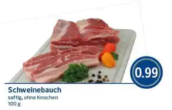 REWE Schweinebauch saftig, ohne Knochen 100 g Angebot