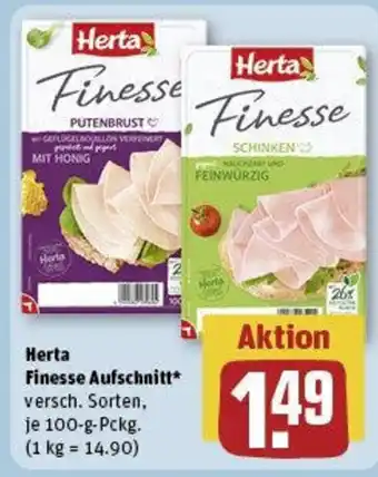 REWE Herta Finesse Aufschnitt 100g Angebot