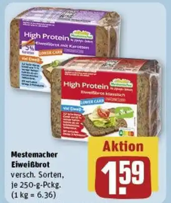 REWE Mestemacher Eiweißbrot je 250-g-Pckg. Angebot