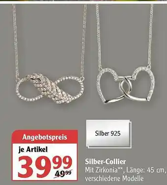 Globus Silber-collier Angebot