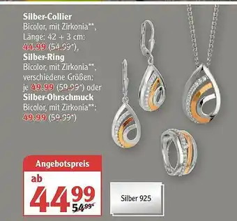 Globus Silber-collier, -ring Oder -ohrschmuck Angebot