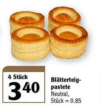 Globus Blätterteigpastete Angebot