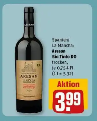 REWE Aresan Bio Tinto DO trocken, je 0,75-l-Fl. Angebot