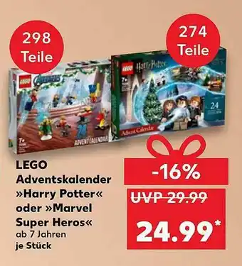 Kaufland Lego Adventskalender „harry Potter” Oder „marvel Super Heros” Angebot