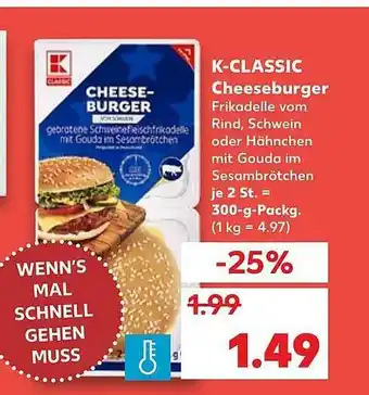 Kaufland K-classic Cheeseburger Angebot