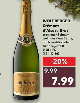 Kaufland Wolfberger Crémant D'alsace Brut Angebot