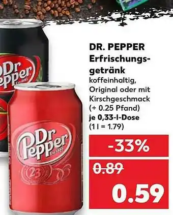 Kaufland Dr. Pepper Erfrischungsgetränk Angebot