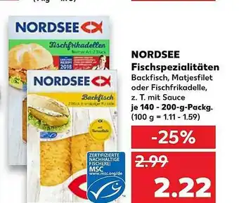 Kaufland Nordsee Fischspezialitäten Angebot