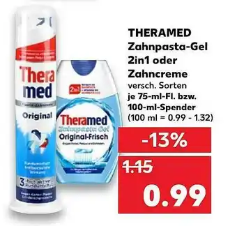 Kaufland Theramed Zahnpasta-gel 2in1 Oder Zahncreme Angebot