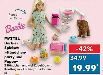 Kaufland Mattel Barbie-spielset „hündchenparty Und Puppe” Angebot