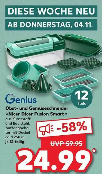 Kaufland Genius Obst- Und Gemüseschneider „nicer Dicer Fusion Smart” Angebot