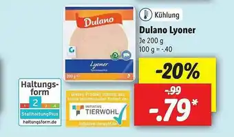 Lidl Dulano Lyoner Angebot