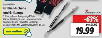 Lidl Landmann Grillhandschuhe Und Grillzange Angebot