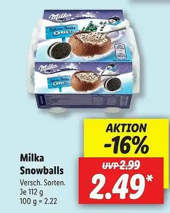 Lidl Milka Snowballs Angebot