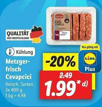 Lidl Metzgerfrisch Cevapcici Angebot