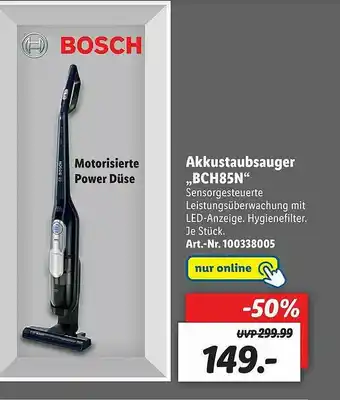 Lidl Akkustaubsauger „bch85n” Bosch Angebot