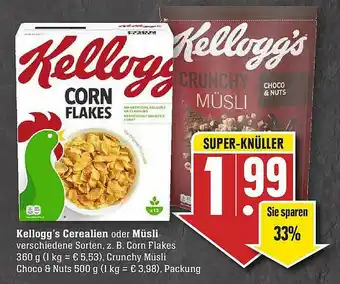 Scheck-in-Center Kellogg's Cerealien Oder Müsli Angebot