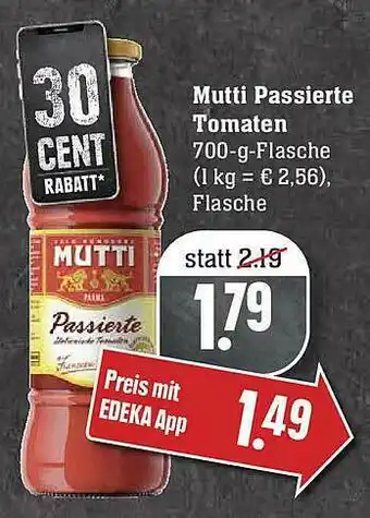 Scheck-in-Center Mutti Passierte Tomaten Angebot