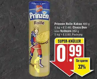 Scheck-in-Center Prinzen Rolle Kakao, Choco Duo Oder Vollkorn Angebot