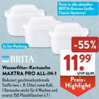 Aldi Süd BRITA Wasserfilter-Kartusche MAXTRA PRO ALL-IN-1 Angebot