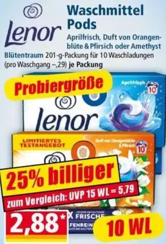 Norma Lenor Waschmittel Pods 10 WL Angebot