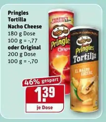 REWE Kaufpark Pringles Tortilla Nacho Cheese Oder Original Angebot