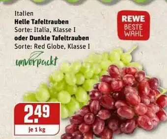 REWE Kaufpark Italien Helle Tafeltrauben Oder Dunkle Tafeltrauben Angebot