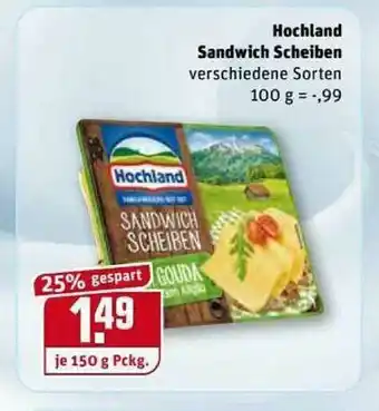 REWE Kaufpark Hochland Sandwich Scheiben Angebot