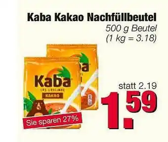 Edeka Scherer Kaba Kakao Nachfüllbeutel Angebot