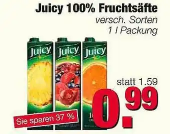 Edeka Scherer Juicy 100% Fruchtsäfte Angebot