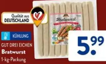 Aldi Süd GUT DREI EICHEN Bratwurst 1 kg-Packung Angebot