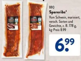 Aldi Süd BBQ Spareribs Angebot