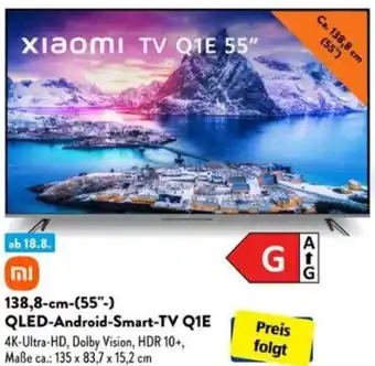 Aldi Süd Xiaomi 138,8 cm (55") QLED-Android Smart-TV Q1E Angebot