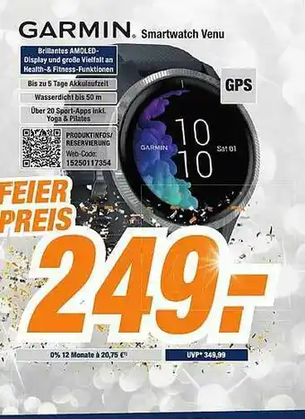 Expert Bening Garmin Smartwatch Venu Angebot