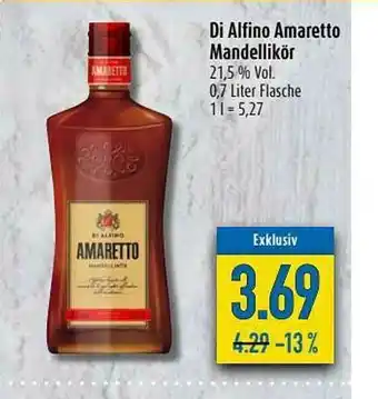 diska Di Alfino Amaretto Mandellikör Angebot