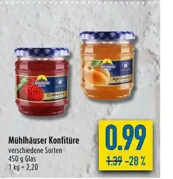 diska Mühlhäuser Konfitüre Angebot