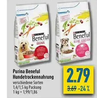 diska Purina Beneful Hundetrockennahrung Angebot