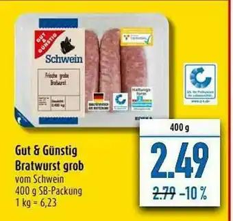 diska Gut & Günsting Bratwurst Grob Angebot