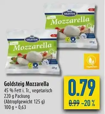 diska Goldsteig Mozzarella Angebot