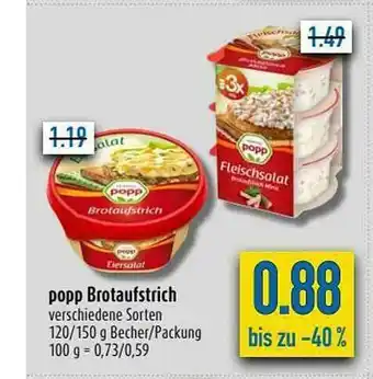 diska Popp Brotaufstrich Angebot