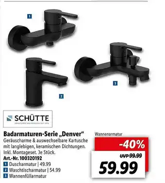 Lidl Schütte Badarmaturen-serie „denver” Angebot