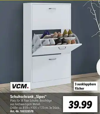 Lidl Vcm Schuhschrank „sipos” Angebot