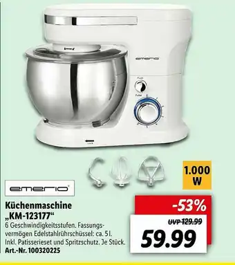 Lidl Emerio Küchenmaschine Km-123177 Angebot