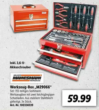 Lidl Mannesmann Werkzeug-box M29066 Angebot