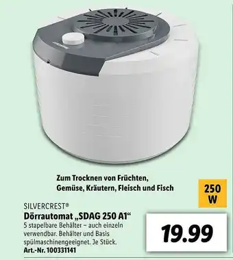 Lidl Silvercrest Dörrautomat „sdag 250 A1” Angebot