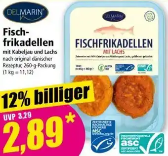 Norma DELMARIN Fischfrikadellen 260 g Packung Angebot