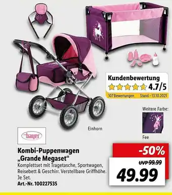 Lidl Bayer Kombi-puppenwagen „grande Megaset” Angebot