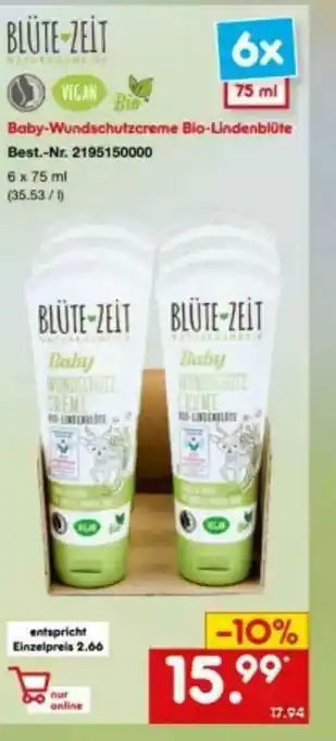 Netto Marken-Discount Blüte Zeit Baby-wundschutzcreme Bio-lindenblüte Angebot