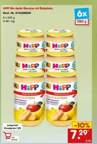 Netto Marken-Discount Hipp Bio Apfel-banane Mit Babykeks Angebot